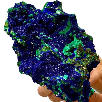 Natural Stone Natural Azurite Symbiosis Malachite Quartz Crystal Mineral Home Decoration(Size:50-70g)