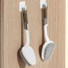 Hard Bristle Cleaning Brush,Grout Cleaner Brush | Flexible Toilet Brush Triangle Head Scrub Brush for Shower Tile Tight Space view 2