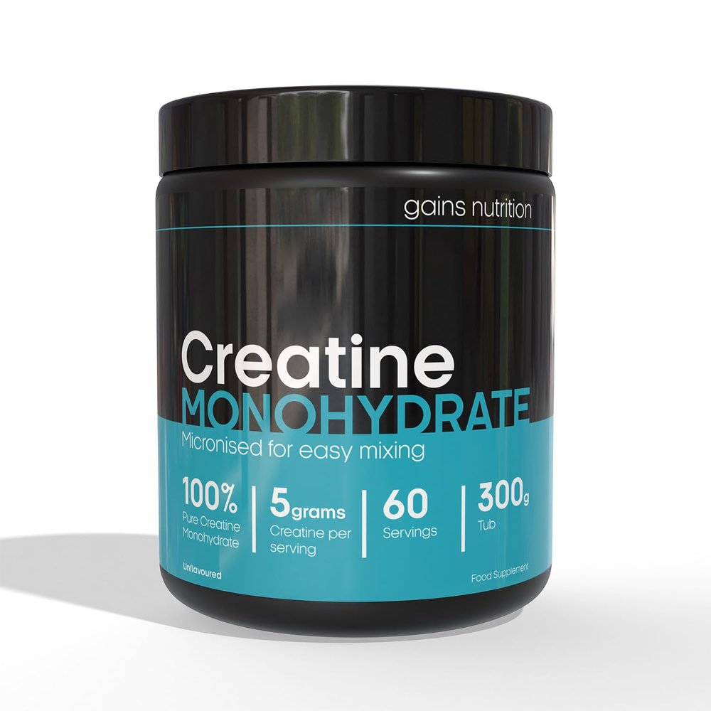 GN Creatine Powder | 300g High Strength Creatine Monohydrate Powder - 5g per Serving | Unflavoured Filler Free Creatine-Monohydrate | Non-GMO & Gluten Free