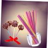 Garneck 200pcs Marshmallow Lollipop Paper Sticks Colorful Solid Sticks for Lollipops Paper for Party Favors and Food Crafts Random Color view 2