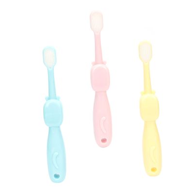 minkissy 3pcs Children's Soft Bristle Toothbrush Set Cartoon Hippo Toothbrush Kids Deep Clean