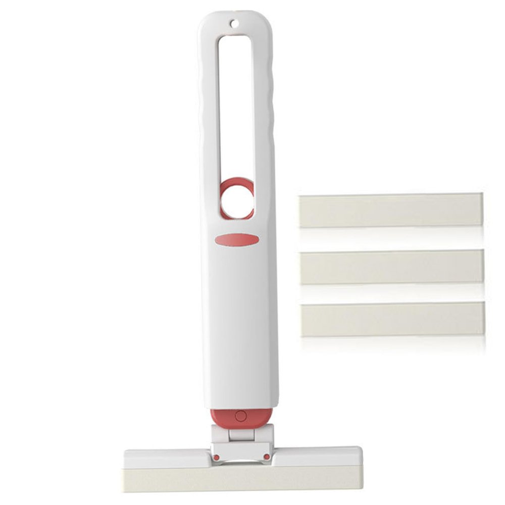 Hperu Mini Mop For Small Spaces, Self Squeezing Mini Mop Absorbent Sponge Mops With 3 Mop Heads Portable Mini Mop Wet And Dry Use For Bathroom, Kitchen, Floors