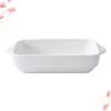 Ceramic Bakeware Square Cake Pan Casseroles Rectangle Tray Ceramic Dish Ceramics Serving Platters-White||21.5x14x4.5cm view 2