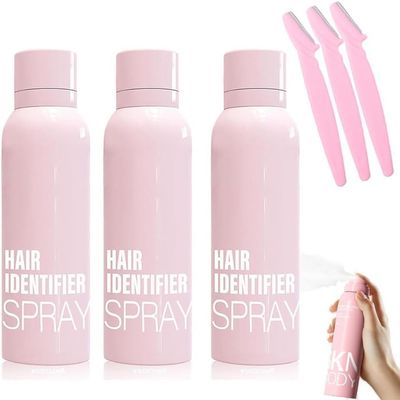 Hair Identifier Spray for Face Shaving, Hair Identifier Spray for Face Shaving Skin Body, White Shaving Spray, Suitable for All Skin and Hair Types, 114ml (3pcs)