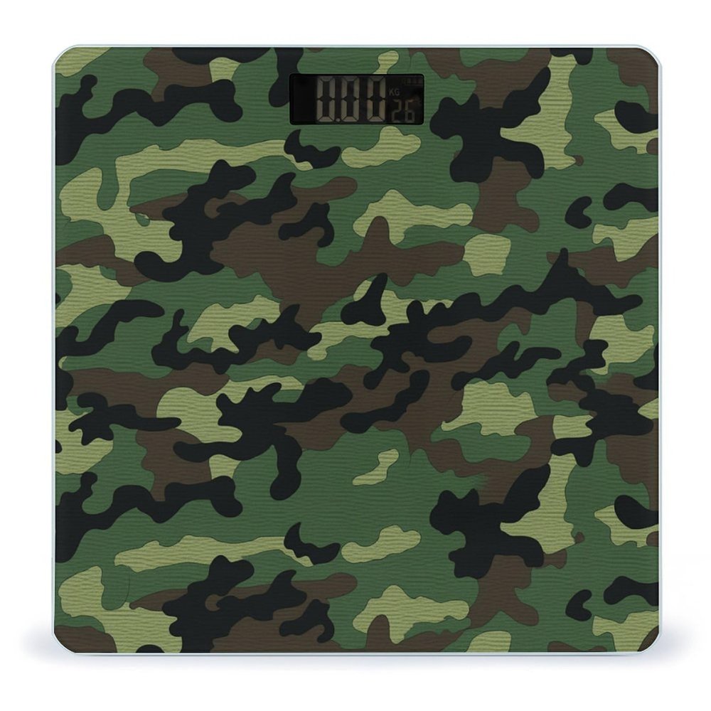 YHEGBFD Weight Scale,Green Military Camo Digital Scale,Body Weight Scale,Electronic Weigh Scales,high Precision Body Weight Scale