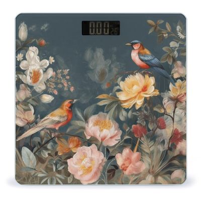 YHEGBFD Weight Scale,Flowers Birds Digital Scale,Body Weight Scale,Electronic Weigh Scales,high Precision Body Weight Scale