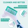 24 Pcs Denture Brush Set for False Teeth, Double Sided Denture Cleaning Toothbrushes with Soft Bristles and Ergonomic Anti-Slip Handle, Denture Cleaner Brush for Adults, (Green,Purple,Blue,Orange) view 4