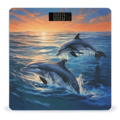 Weight Scale,Dolphins in The Sea Digital Scale,Body Weight Scale,Electronic Weigh Scales,high Precision Body Weight Scale