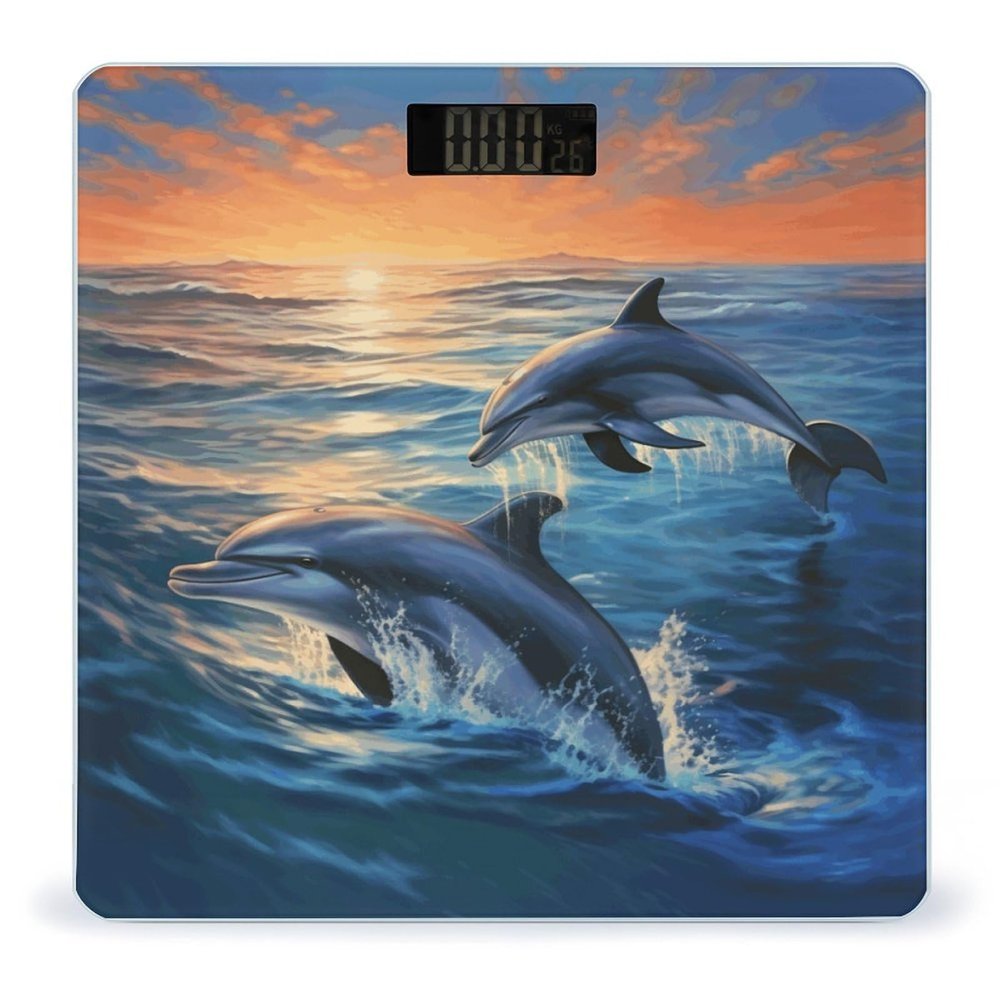 Weight Scale,Dolphins in The Sea Digital Scale,Body Weight Scale,Electronic Weigh Scales,high Precision Body Weight Scale