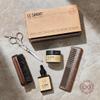 Le Savant Beard Grooming Kit - Premium Beard Oil, Beard Balm, Sandalwood Comb, Styling Brush & Stainless Steel Scissors - Sandalwood Scent - Wooden Gift Box. view 2