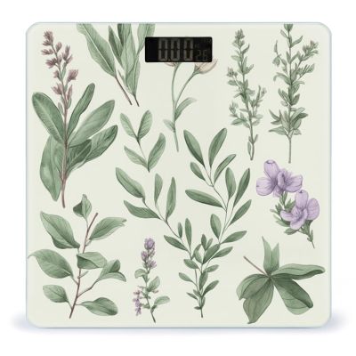 YHEGBFD Weight Scale,Green Flower Herb Sage Leaves and Branches Digital Scale,Body Weight Scale,Electronic Weigh Scales,high Precision Body Weight Scale