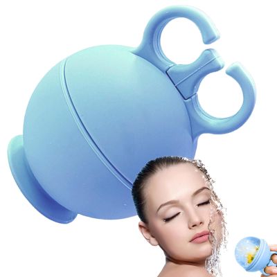 Tezklc Face Ice Mould, Face Ice Mould - Round Ice Ball Roller, Ice Mould Ball, Face Ice Mould Roller, Ice Face Roller Made of Silicone, Brush, Cold, Reusable for Women