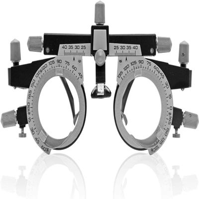 CFDZCP Optician Optical Trial Lens Frame Adjustable Trial Frame Optical Trial Lens Frame PD 48~80mm, Ultralight Optical Titanium Optic Trial Eye Optometry Lens Frame Test Optician