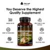 Ashwagandha KSM-66 and Lions Mane Capsules - High Strength 2000mg KSM-66 Ashwaghandha Root Extract and Lions Mane Mushroom Extract - 120 Vegan Capsules with Black Pepper - UK Made by New Leaf view 4