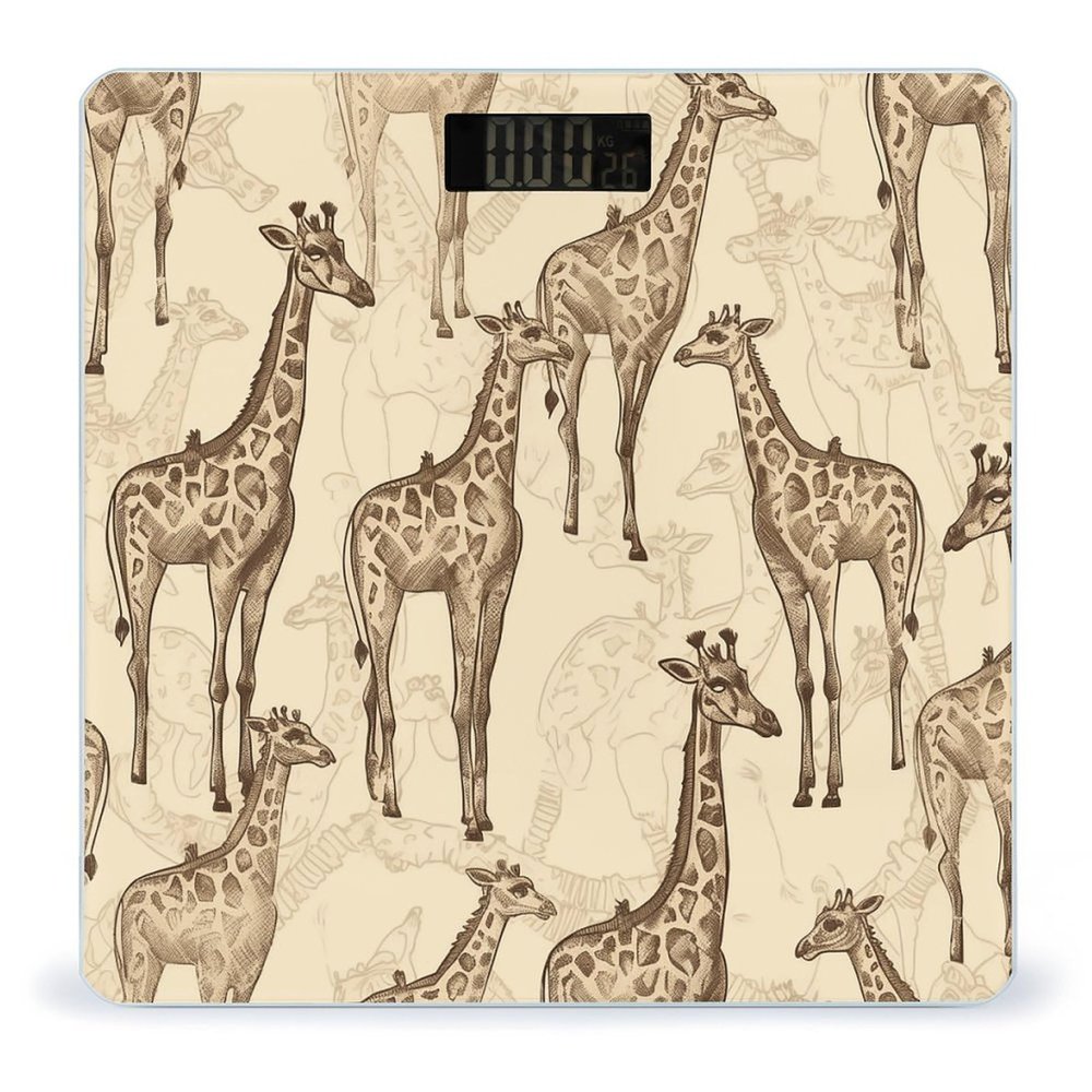 Weight Scale,Hand Drawn Giraffes Digital Scale,Body Weight Scale,Electronic Weigh Scales,high Precision Body Weight Scale