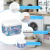 Automatic Pop-Up Laundry Detergent Storage,Laundry Pods Storage Container with Measuring Cup,Sealed Bathroom Washing Powder Storage with Lid for Washing Pods,Bath Bombs,Scent Booster view 2