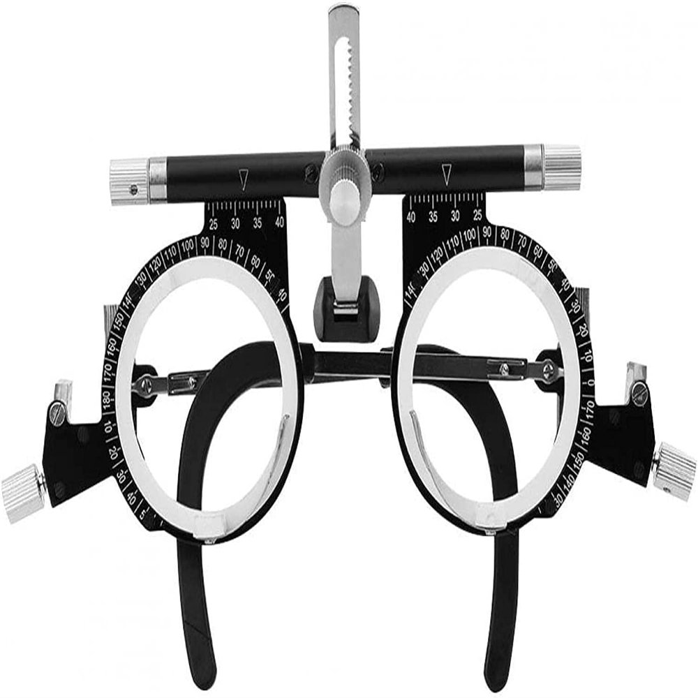 CFDZCP Optician Optical Trial Lens Frame Aluminium Alloy Optical Trial Lens FrameAdjustable 50-80 Mm Trial Frame Lightweight Eye Optometry Lens Frame For Schools,OphthalmologyOptical Shops
