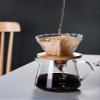 Pour Over Coffee Maker with Glass Filter Cup, Coffee Dripper with Walnut Collar, Glass Coffee Dripper Brewer and Glass Coffee Pot for Camping, Hiking(600ml) view 3