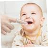 TOVINANNA Baby Finger Toothbrush 3pcs Set Silicone Toddler Oral Care Brush Finger Toothbrush for Infant Teeth Cleaning with Blue, Pink, White for Boys and Girls Mouth Care view 2