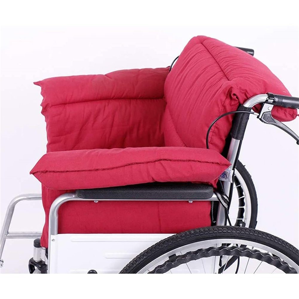 Anti-Decubitus Pressure Reducing Wheelchair Cushion with Back Support - Washable Pain Relief for Elderly People - Comfortable Seat for Chair
