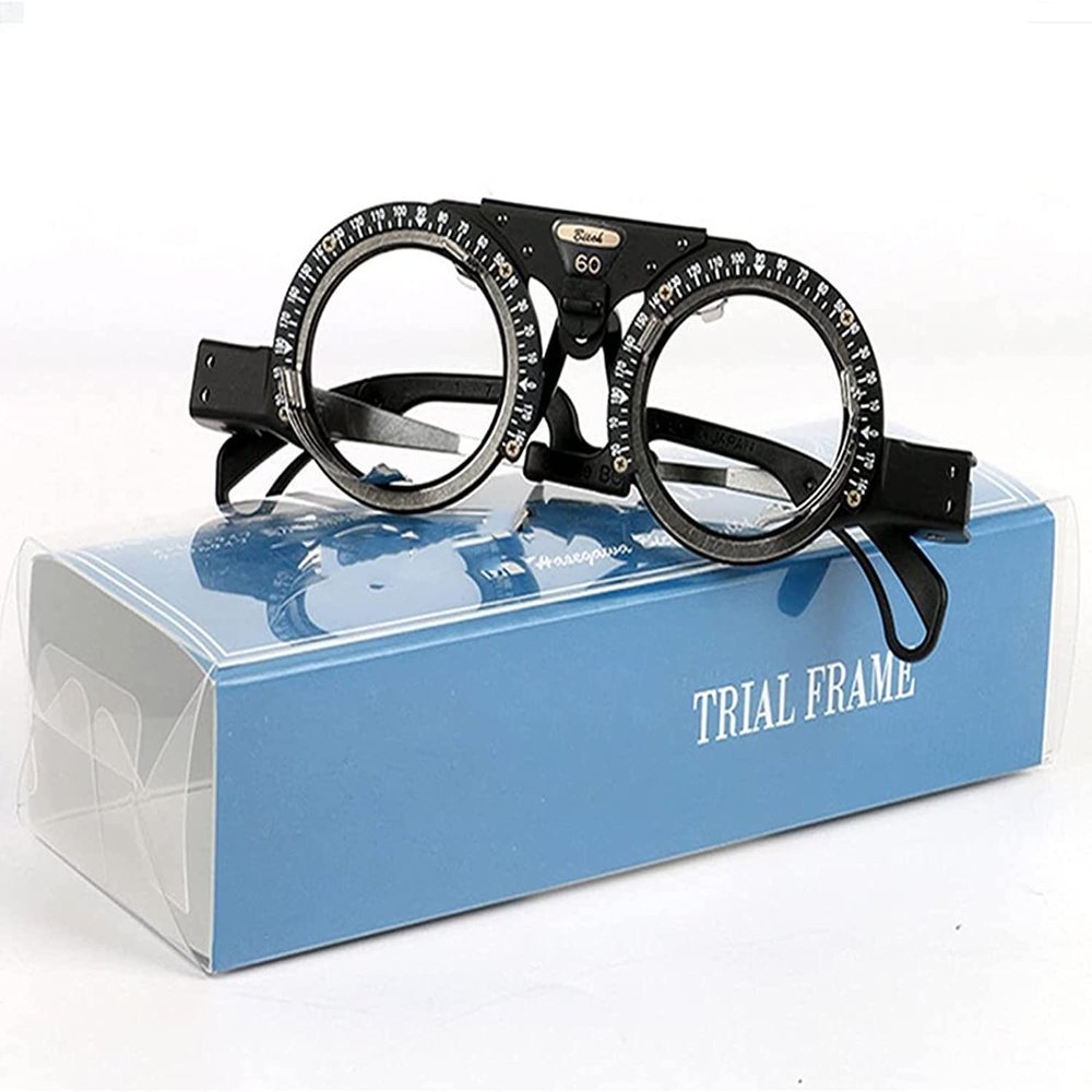 CFDZCP Optician Optical Trial Lens Frame Adjustable Titanium Optometry Trial Frame, PD 48-70Mm Lightweight Eye Optometry Lens FrameOptic Trial Eye Optometry Lens Frame Test Optician