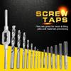 15Pcs Metric Thread Machine Taps Set, Tap and Die Set, Alloy Steel Tap Wrench Screw Taps Twist Drill Bit Set Metal Processing Tools view 3