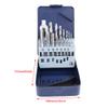 15Pcs Metric Thread Machine Taps Set, Tap and Die Set, Alloy Steel Tap Wrench Screw Taps Twist Drill Bit Set Metal Processing Tools view 4