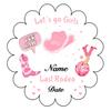 15 Pre-Cut Scalloped Circle Personalised Cowgirl Rodeo Hen Party Edible Wafer Paper Cocktail Drinks Champagne Prosecco Toppers Decorations - 5cm Scalloped Edge Circles view 3