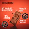 Getbuzzing Nut Free Oat Protein Flapjack Bars  Gluten Free Healthy Snack with Natural Ingredients, High Fibre & School Safe  12 x 55g Pack  [Chocolate Fudge] - Supports Running, Cycling and Gym view 3