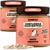 SUNFLY Smooth Sunflower Seed Butter Palm Oil Free, Peanut Butter Alternative - Creamy, Nut-Free, Vegan Protein Spread -Top 14 Allergen Free, Soy Free - Rich in Vitamins & Minerals - 2 x 330g Jars view 1