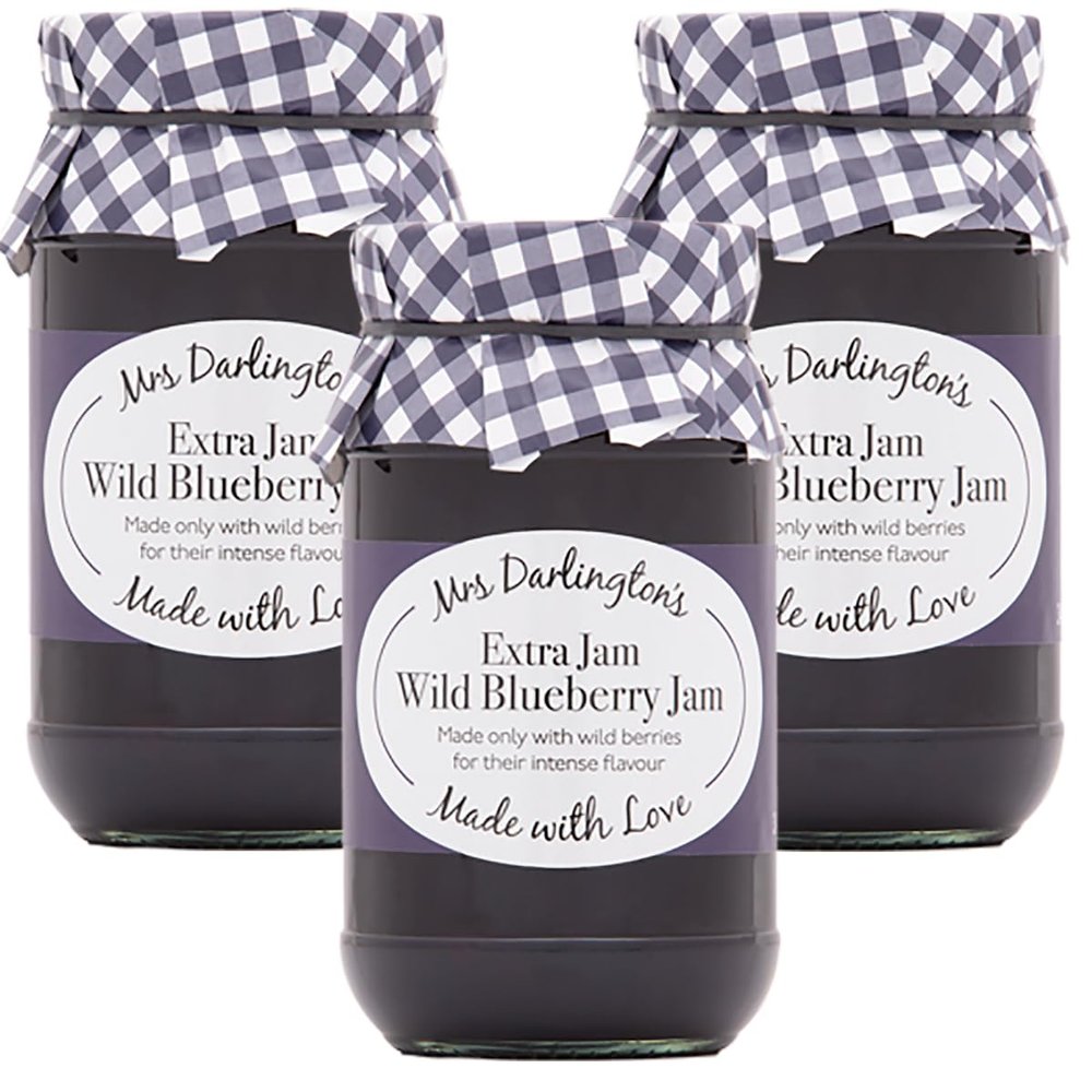 Mrs Darlington's Wild Blueberry Jam - 340g - Pack of 3