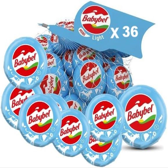 Mini Babybel Original Cheese Semisoft Snacks 20g- Lactose Free (Pack of 36, Light)