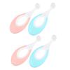 Beaupretty Baby Toothbrush 4pcs Soft Bristles Toddler Training Toothbrush Set for Infants Gentle Gum Care Pink and Blue Colors Suitable for Newborns and Babies view 1