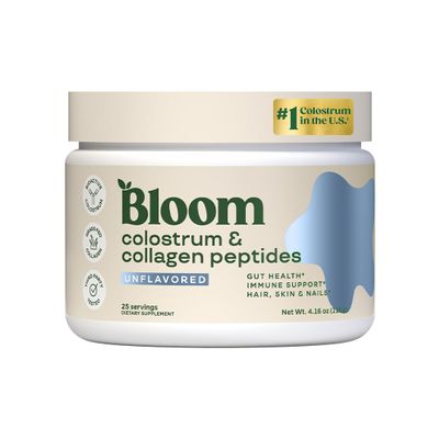 Bloom Nutrition Bovine Colostrum Powder for Gut Health, Immune Support, Hair Growth & Beauty Supplement, Gluten Free, Sugar Free | Pure 40% IgG Premium Colostrum Superfood, Unflavored, 25 Servings