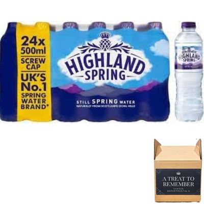 Highland Spring Still Spring Water 500ml (Pack Of 24) | Pure Scottish Spring Water | Crisp Hydration, Embrace the Purity