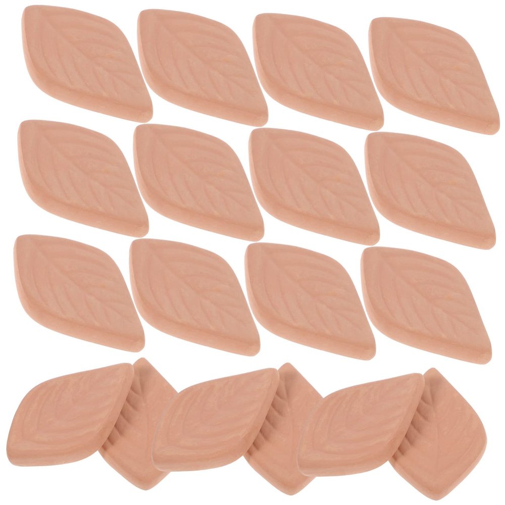 OUNONA Leaf Shape Pottery Food Moisture Absorbers 20pcs Reusable Dehumidifiers for Dry Food Storage Containers and Spice Preservation