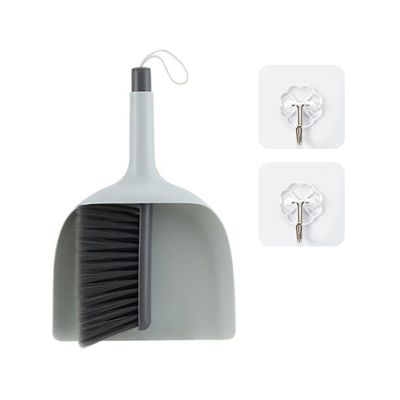 1 Mini Broom and Dustpan Set, 2 Pieces Clear Hooks, Hand Brush and Shovel, Dustpan and Hand Brush, Shovel and Broom Set, Sweeping Set, Broom and Dustpan Set, Hand Broom, Small Broom and Hand Rake