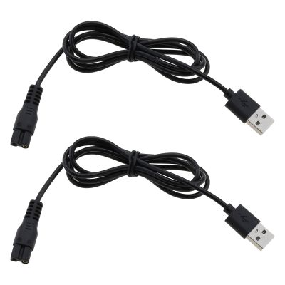 eMagTech 2Pcs 5V Shaver Trimmer USB Charger Cable Replacement Part Compatible with Brio Beardscape Hair Shaver Trimmer Power Cord and Other Shaving Tools