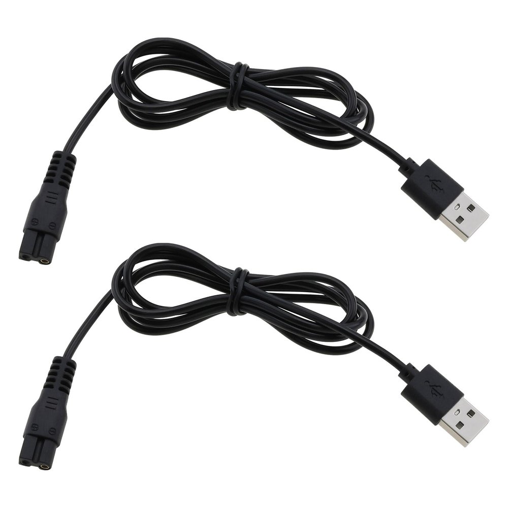 eMagTech 2Pcs 5V Shaver Trimmer USB Charger Cable Replacement Part Compatible with Brio Beardscape Hair Shaver Trimmer Power Cord and Other Shaving Tools