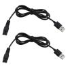 eMagTech 2Pcs 5V Shaver Trimmer USB Charger Cable Replacement Part Compatible with Brio Beardscape Hair Shaver Trimmer Power Cord and Other Shaving Tools view 1