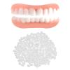 2 Pcs False Clip On Teeth, Snap On Veneers Set for Upper & Lower Jaws, Dentures Silicone, Natural Looking Instant Smile Enhancer, Comfort Fit Cosmetic Fake Teeth Men Women White Artificial Fake Tooth view 1