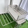 Sauna Stone Holder - Firewood Stand for Sauna Stove Stones Stainless Steel | Portable Folding Sauna Stone Basket for Wood Burning Stones Outdoor Charcoal Fire Basket for Sauna view 3
