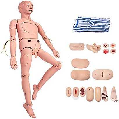 170 Cm Patient Care Person, Manikin Nursing Training CPR Simulator, Manikin Full Body Student Education Teaching Medical Training Skills,Male