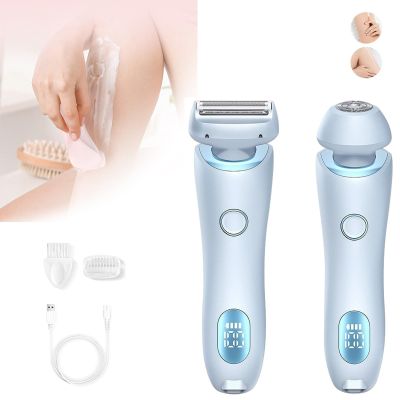 Elorixa Shaver, Elorixa Razor Epilator, Livora Electric Razor, 2 in 1 Hair Trimmer Women, Wet & Dry Use, for Armpit, Private Parts, Legs, Arms-Blue