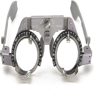CFDZCP Optical Trial Frame, Ultralight Titanium Frame Pd 54-70Mm Titanium Optic Trial Eye Optometry Lens Frame, Adjustable Temple Length And Nose Rest
