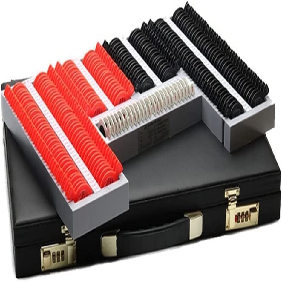 CFDZCP 232 PCS Trial Lens Set Optometry Box Lens Set Box Metal Rim Aluminum Case Trial FrameEye Optometry Equipment And Instruments