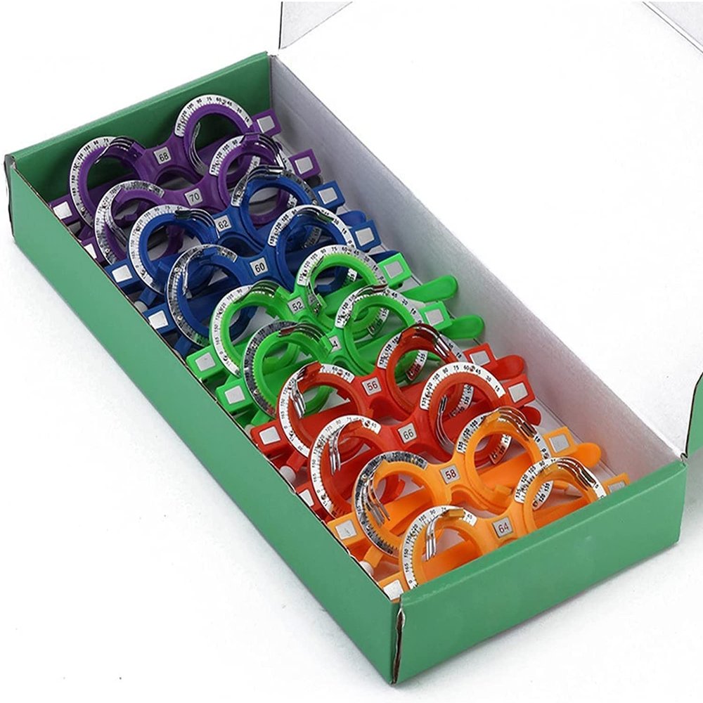 CFDZCP 10 Pcs Optical Trial Lens Frame Optometry Eye Test Optician,Spectacles Optometry Trial Frame PD 52Mm~70Mm Colorful Optometry Frame