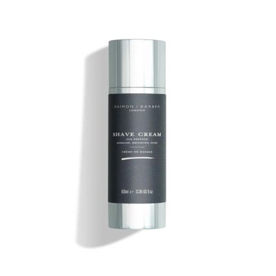 Daimon Barber Age Defence Shave Cream for Men, Moisturises, Reduces Shaving Irritation and Improves the Appearance of Tired Skin, with Coconut Oil and Aloe Vera 100ml