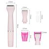 LOPHE Hair Remover for Women, Painless Face Hair Trimmer, Electric Razor for Women with Comb, Rechargeable Mini Epilator Lady Shaver Portable Electric Razor for Lips Face Body Peach Fuzz, Pink view 2