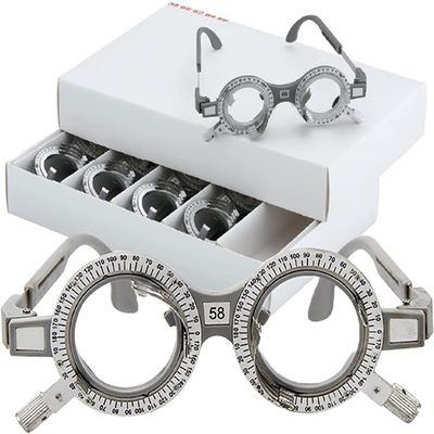 CFDZCP 10 Piece Optical Trial Lens Frame Professional Adjustable Trial Frame For Opticians Hospitals Schools PD 52/54/56/58/60/62/64/66/68/70Mm